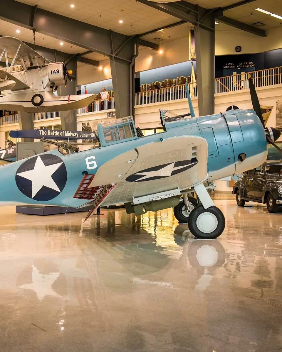 Aircrafts inside National Naval Aviation Museum, Pensacola, Florida