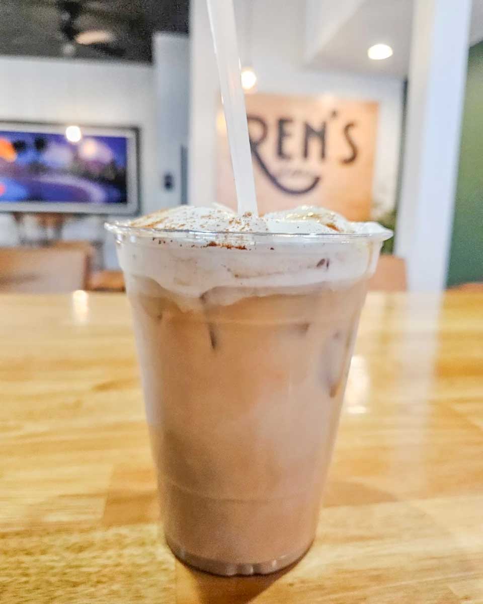 An ice coffee at Ren's Bistro in Fort Myers