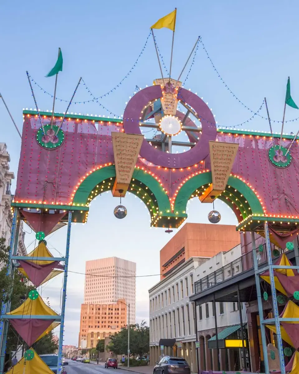 Boone Powell Arch in historic district. Galveston, Texas