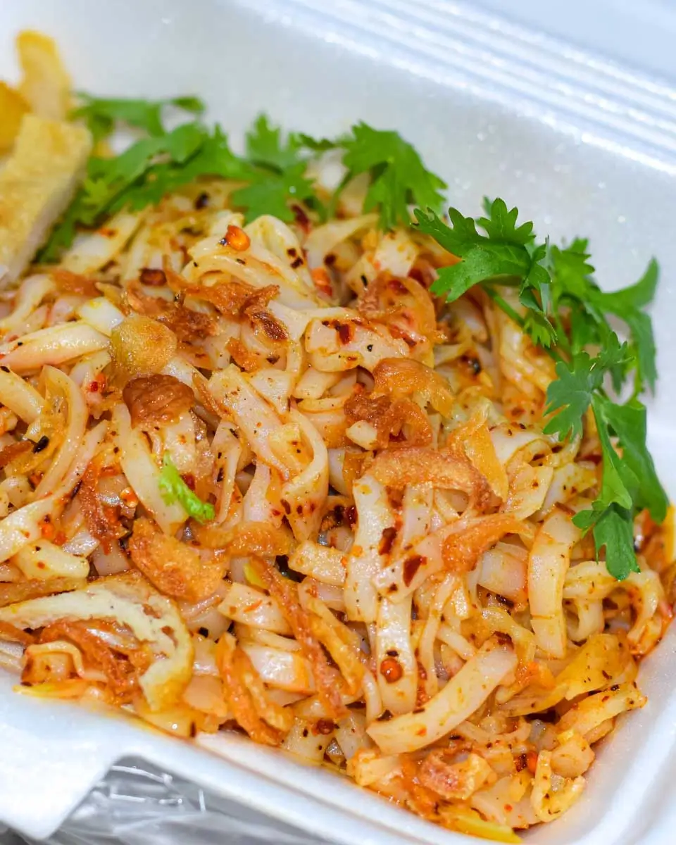 Burmese noodles eaten on a tour in Portland, ORegon