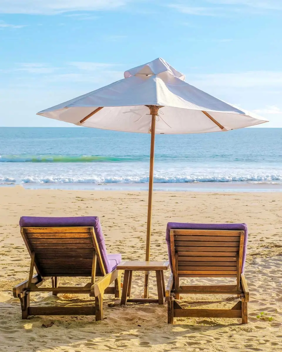 Chairs on the beach in Koh Lanta, Thailand
