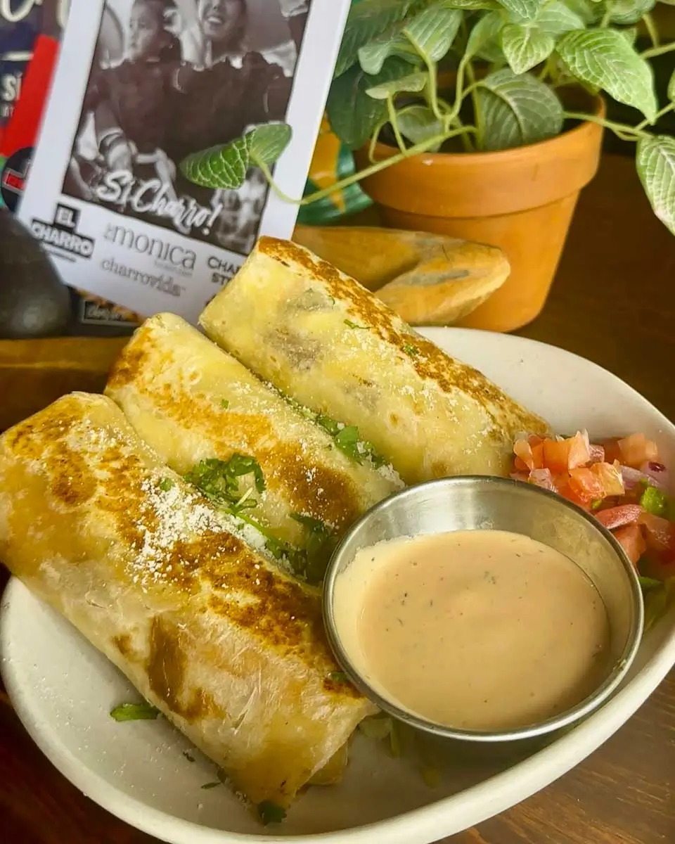 Chimichangas at El Charro Cafe, Tucson, Arizona
