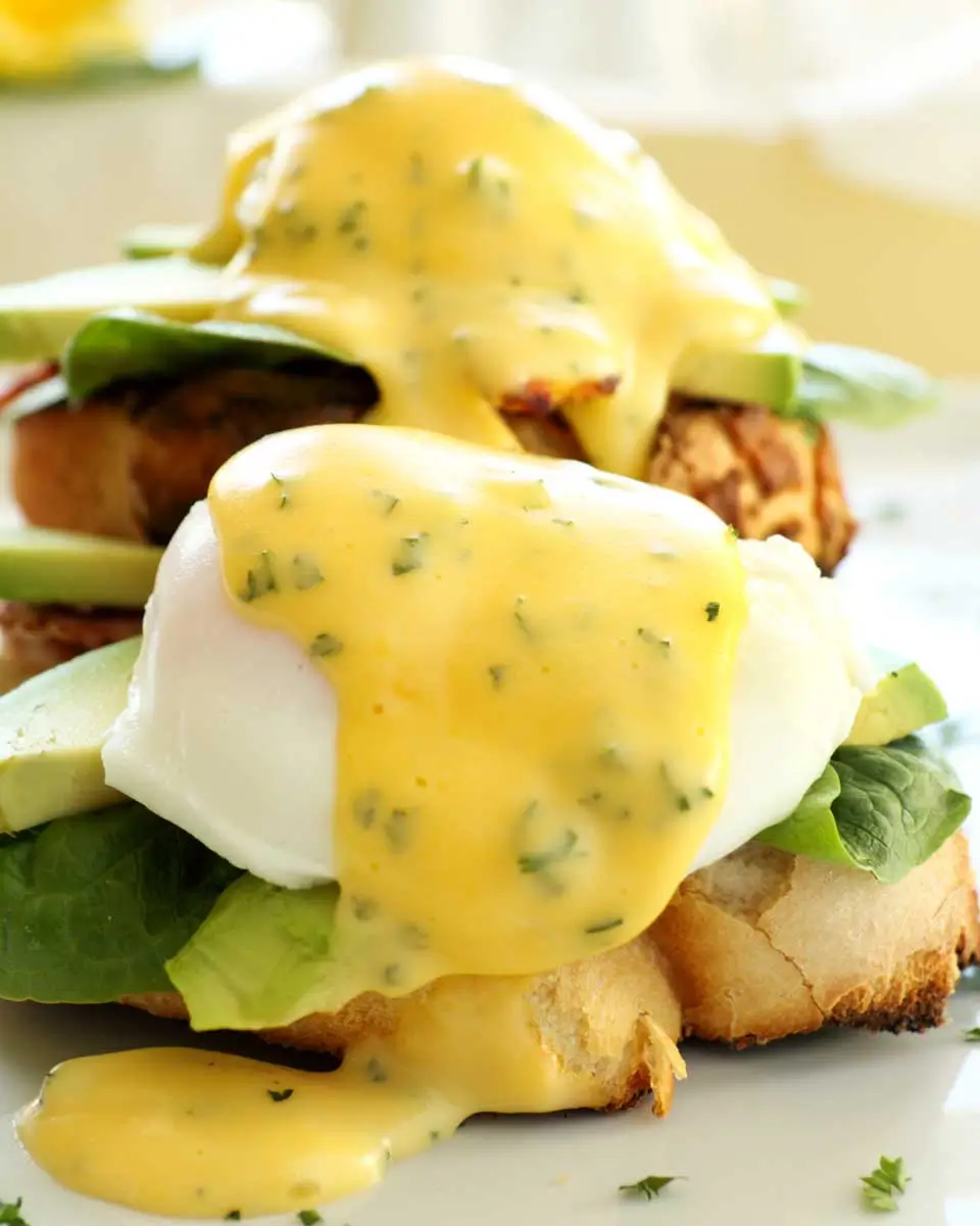 Egg benedict eaten in Cafe Catron, Santa Fe, New Mexico