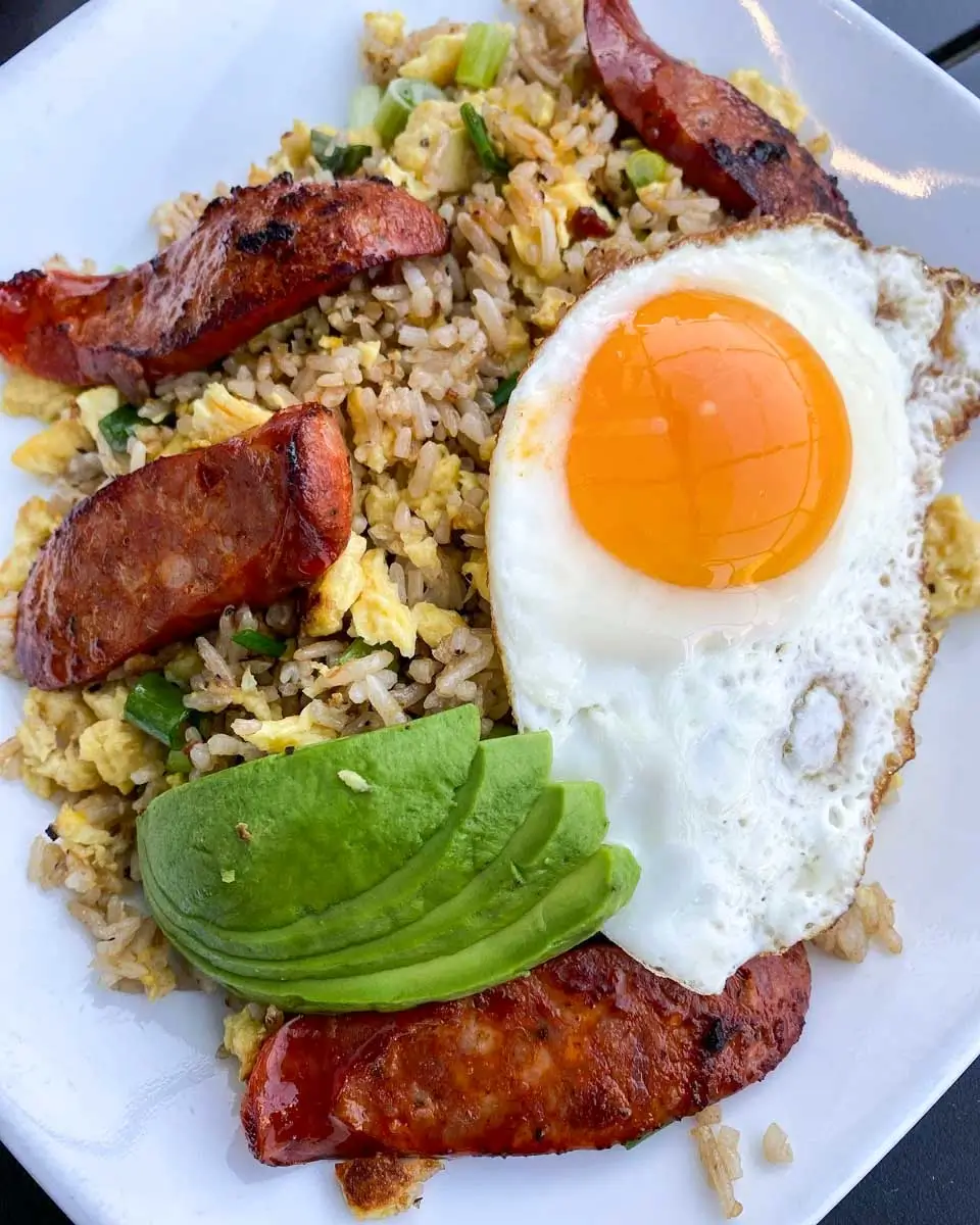 Egg with fried rice at Cheryl's oon 12th, Portland, Oregon