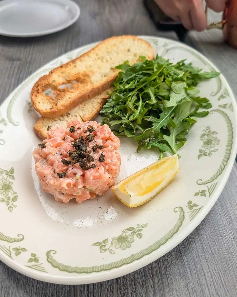 Food at Savini Petit Champlain, Old Quebec City, Canada
