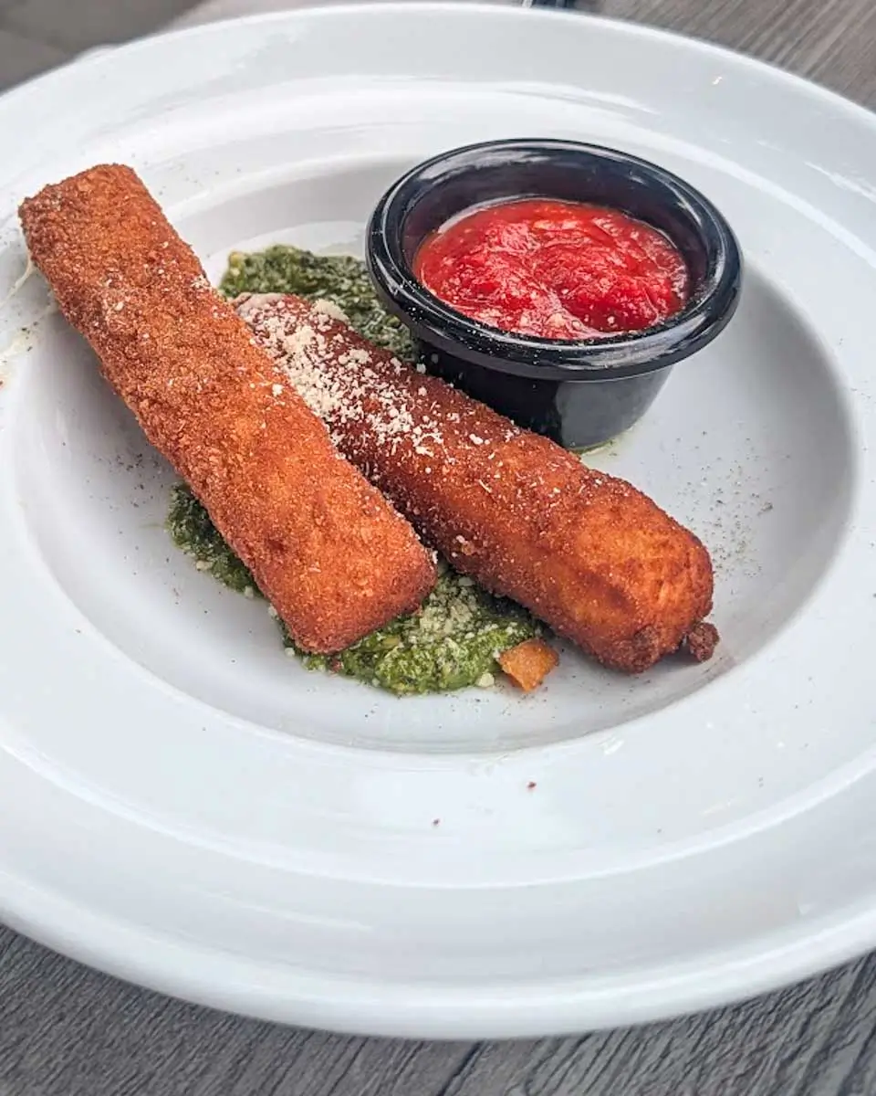 Food eaten at Savini Petit Champlain restaurant in Old Quebec City, Canada
