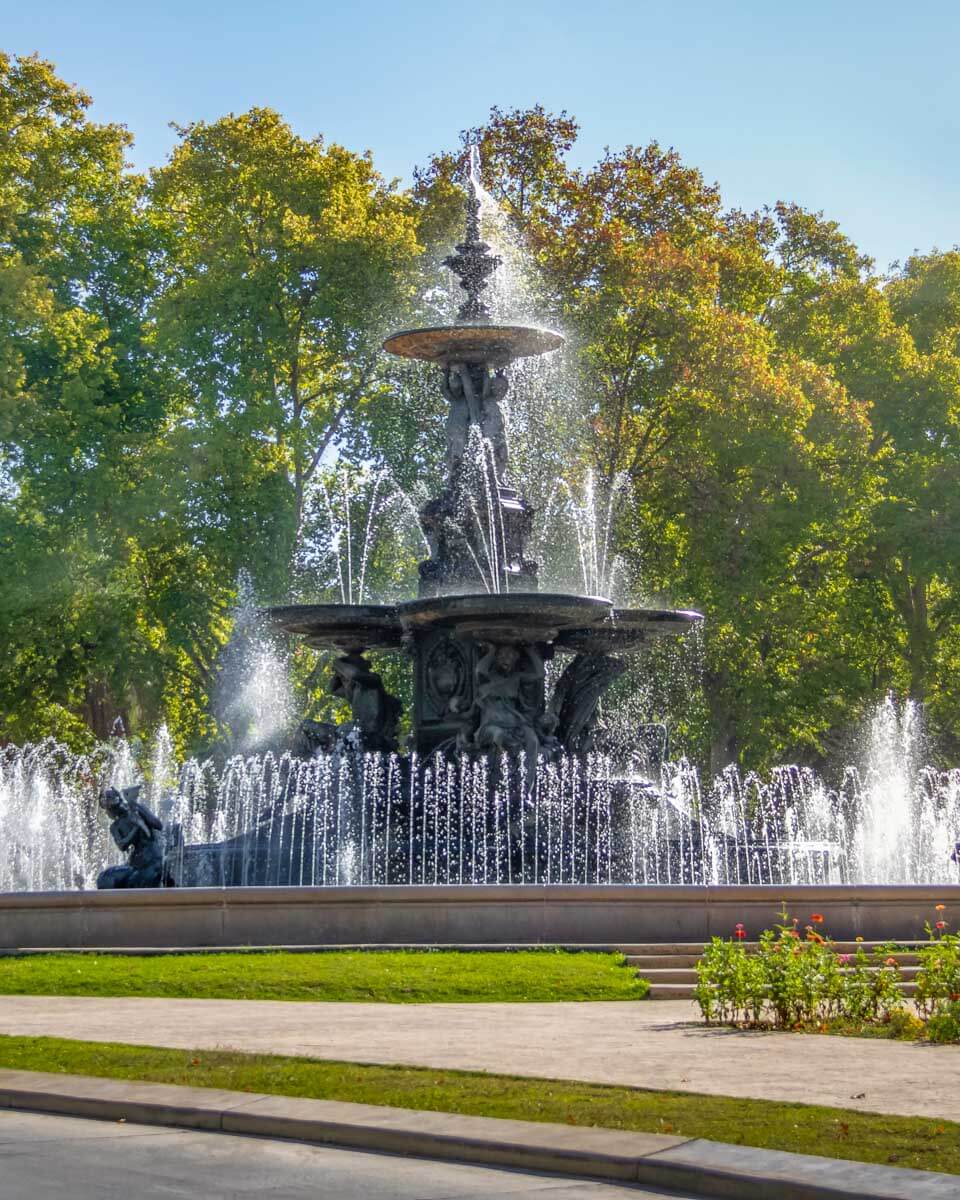 Fountain of the Continents at General San Martin Park in Mendoza, Argentina