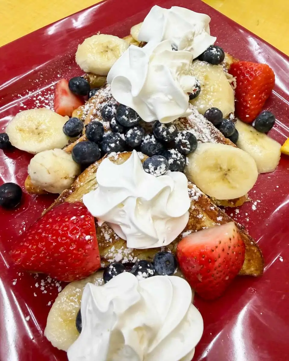 French toast at The Toasted Mango Cafe in Sarasota, Florida
