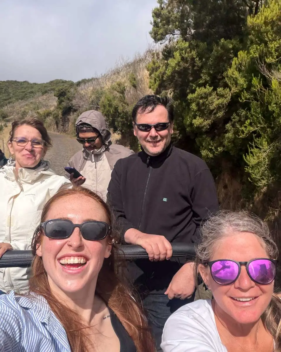 Hannah on a 4x4 tour with group in Madeira, Portugal