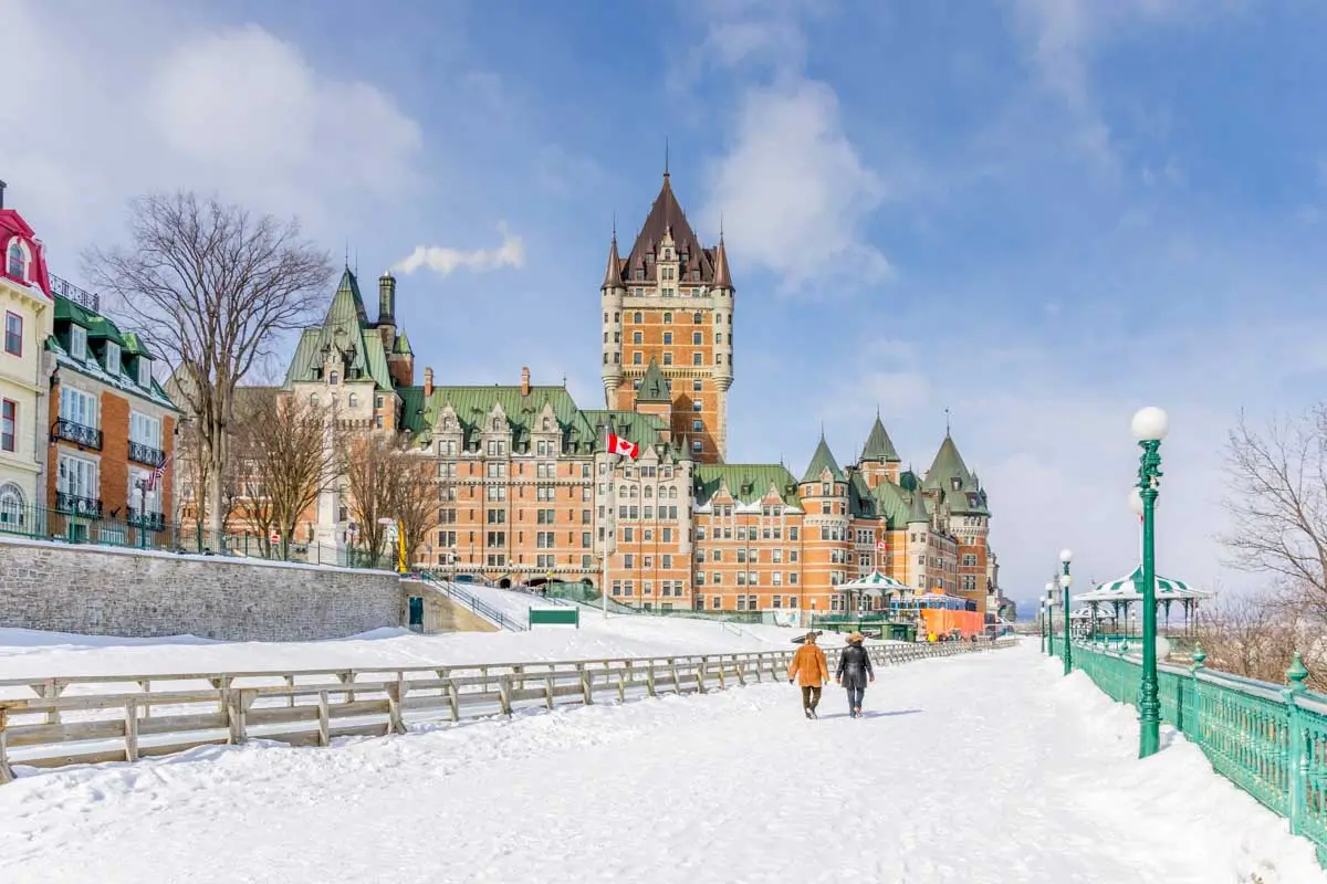 Historic Chateau Frontenac in Quebec city, Canada