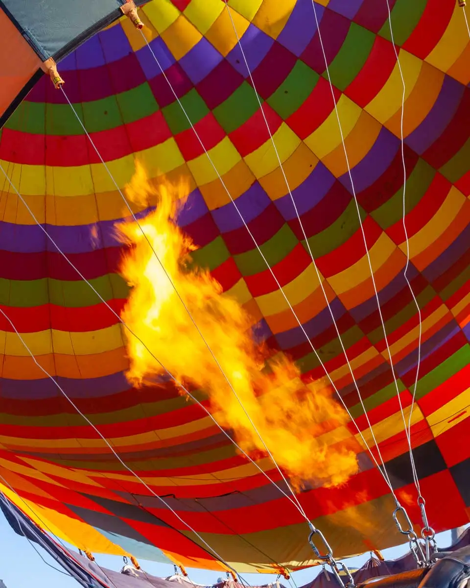 Hot Air Balloon ready to start at the Albuquerque, New Mexico