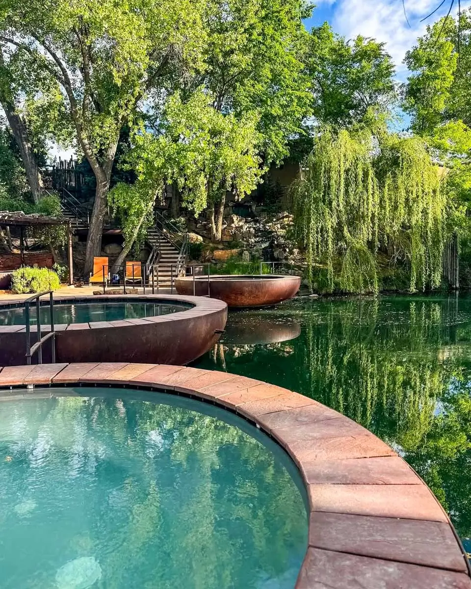 Hot spring pools in Ojo Sante Fe, New Mexico
