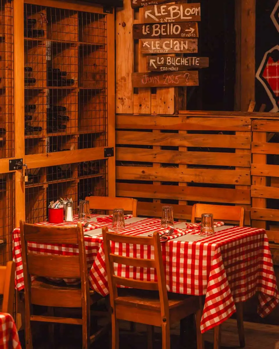 Inside Restaurant La Buche, Quebec City, Canada