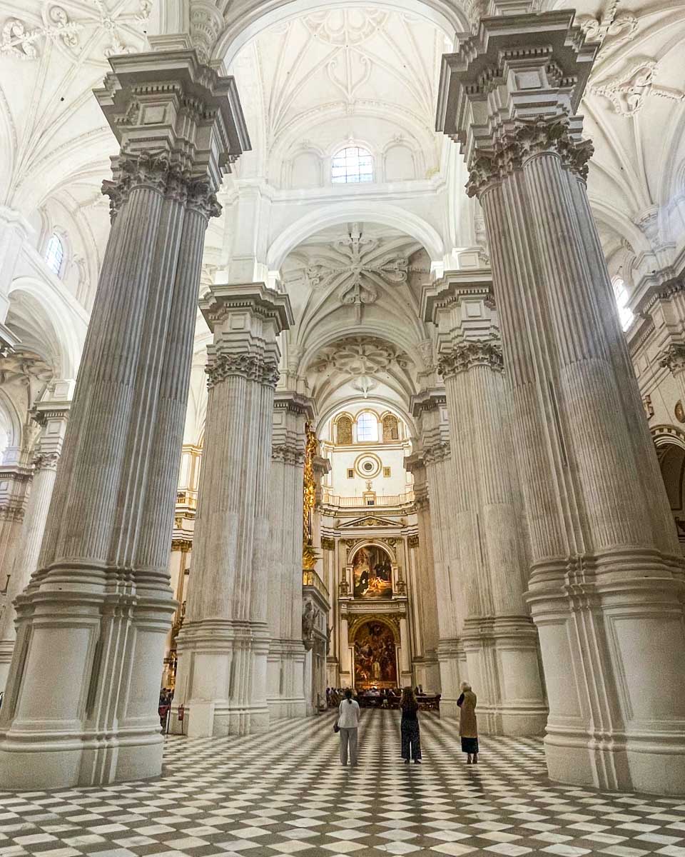 Inside the historic Granada Cathedral