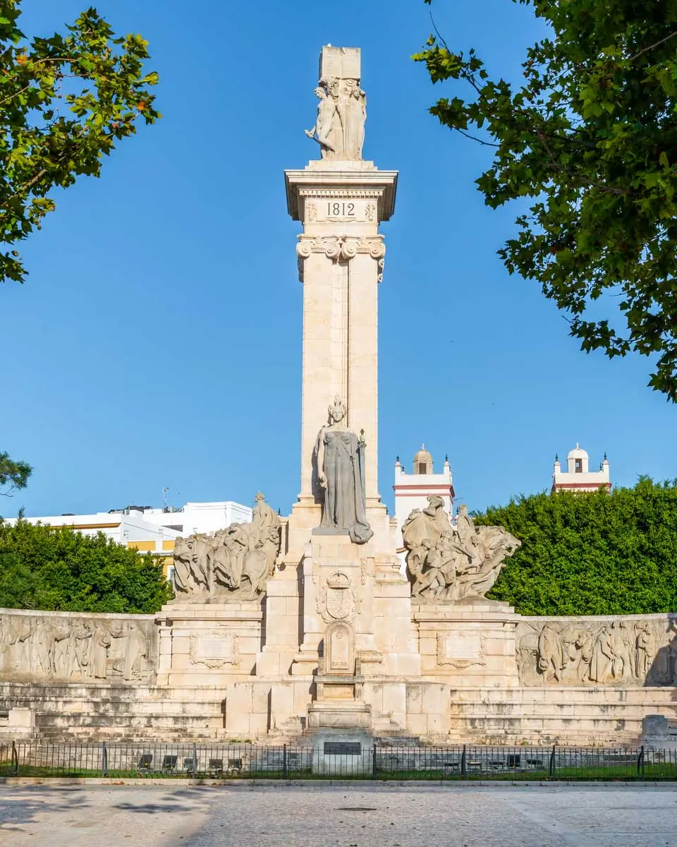 Monument to the Constitution of 1812 seen on a tour in Cadiz, Spain