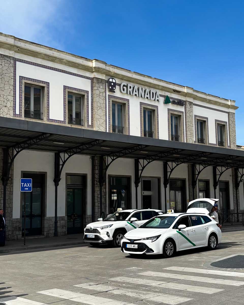 Outside of the Granada train station