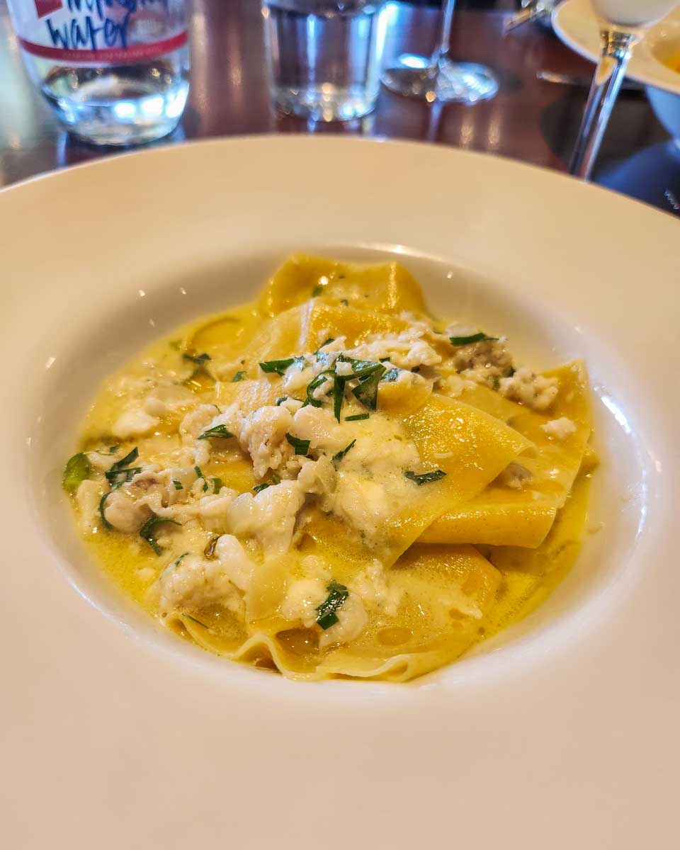 Pasta eaten for dinner in Fort Myers, Florida