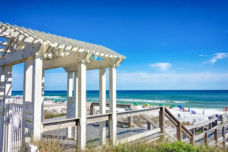 People relax on the beach in Destin, Florida