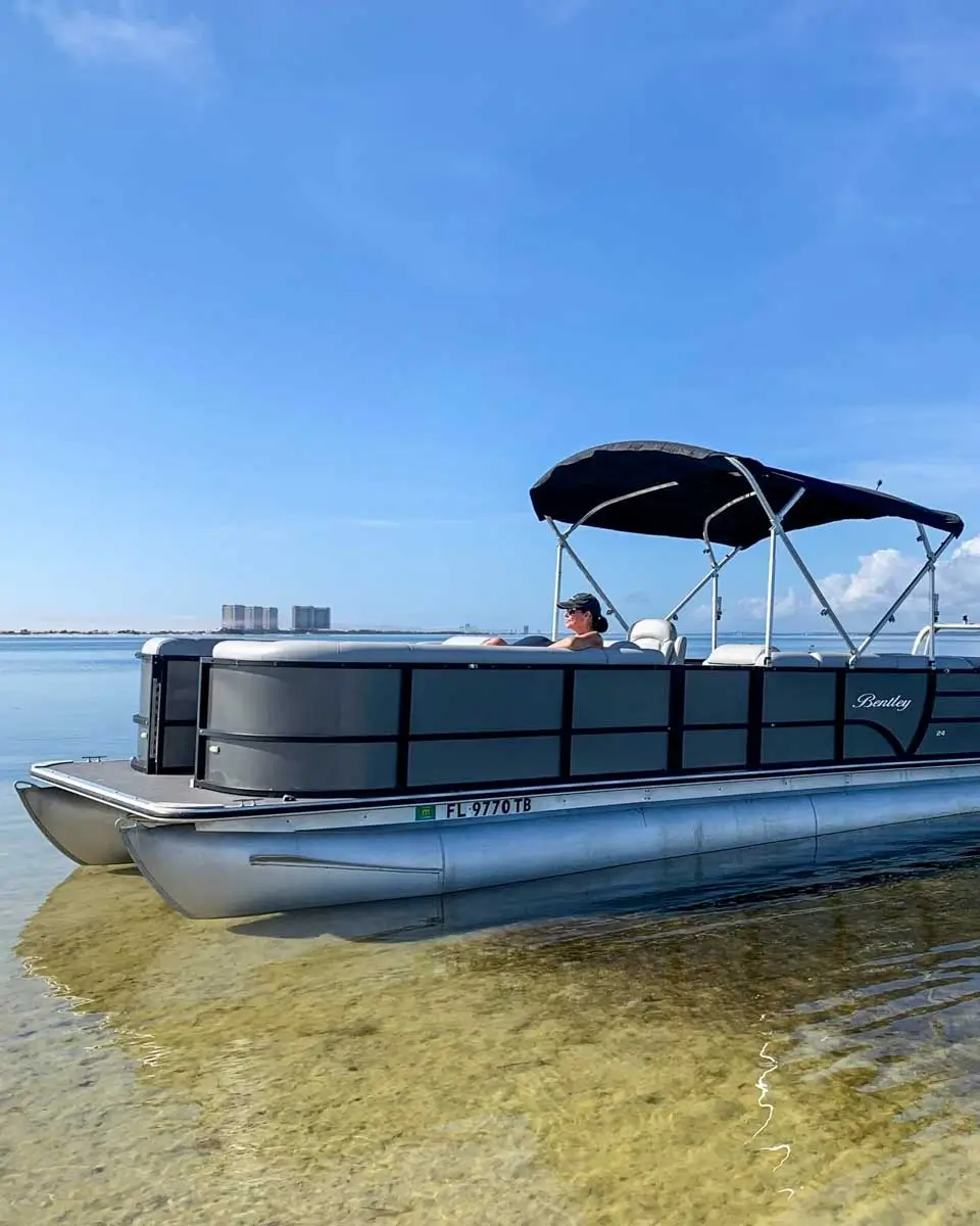 Pontoon boat at Pensacola Beach, Florida