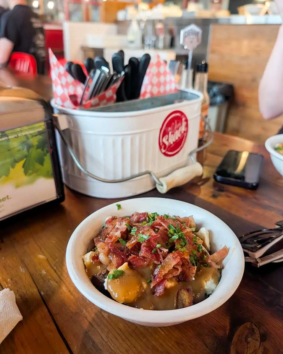 Poutine eaten at Le Chick Shack, Quebec City, Canada