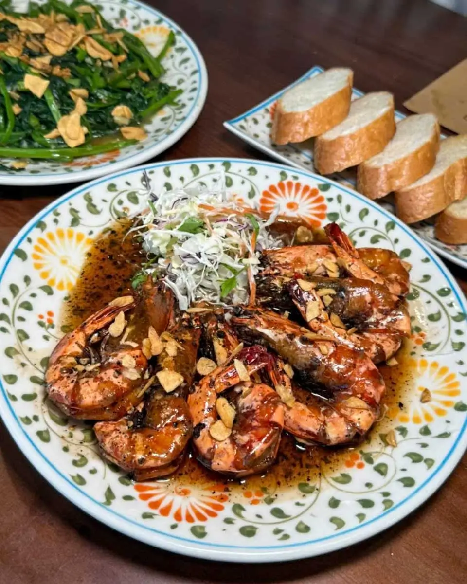 Shrimps at Xóm Mới Garden Đà Nẵng, Vietnam