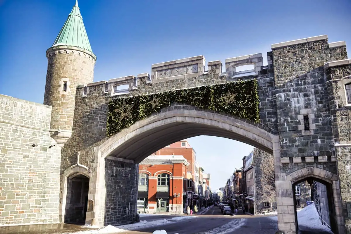 St. Jean Gate in Old Quebec City, Canada