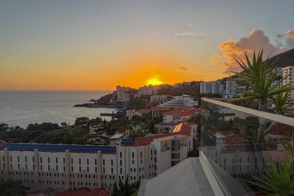 Sunset view from Rooftop Bar 360, Madeira, Portugal