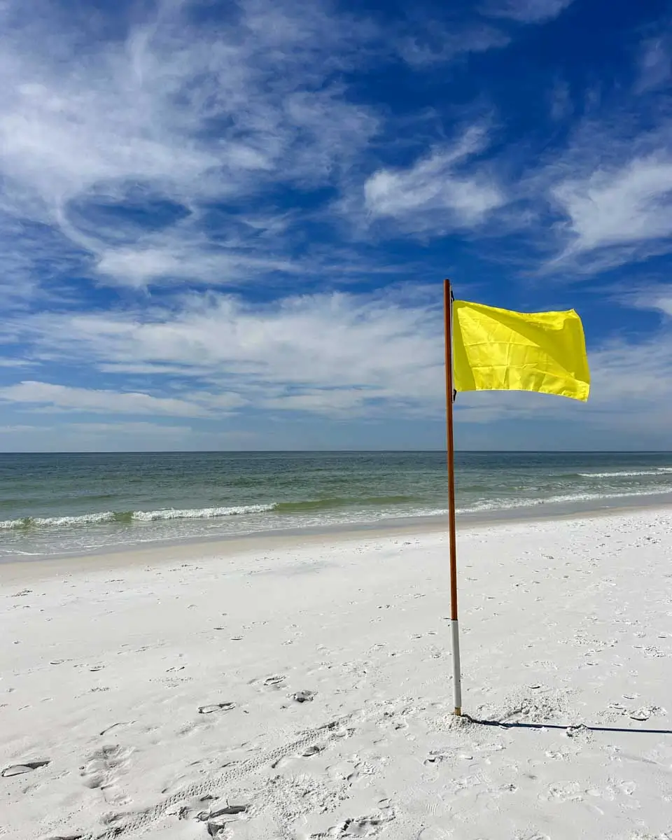 Swimming flag in Destin, Florida