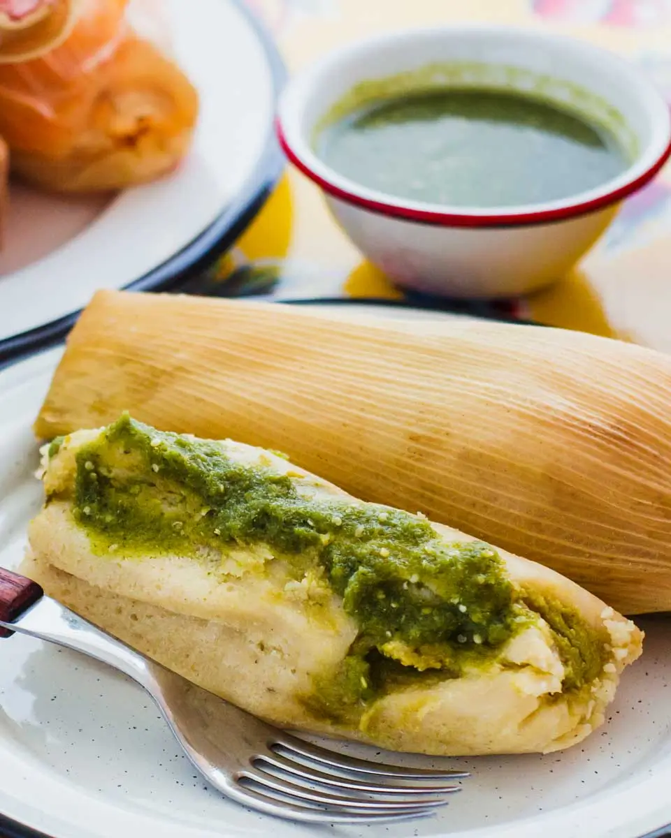 Tamales eaten on a food tour in Tucson, Arizona