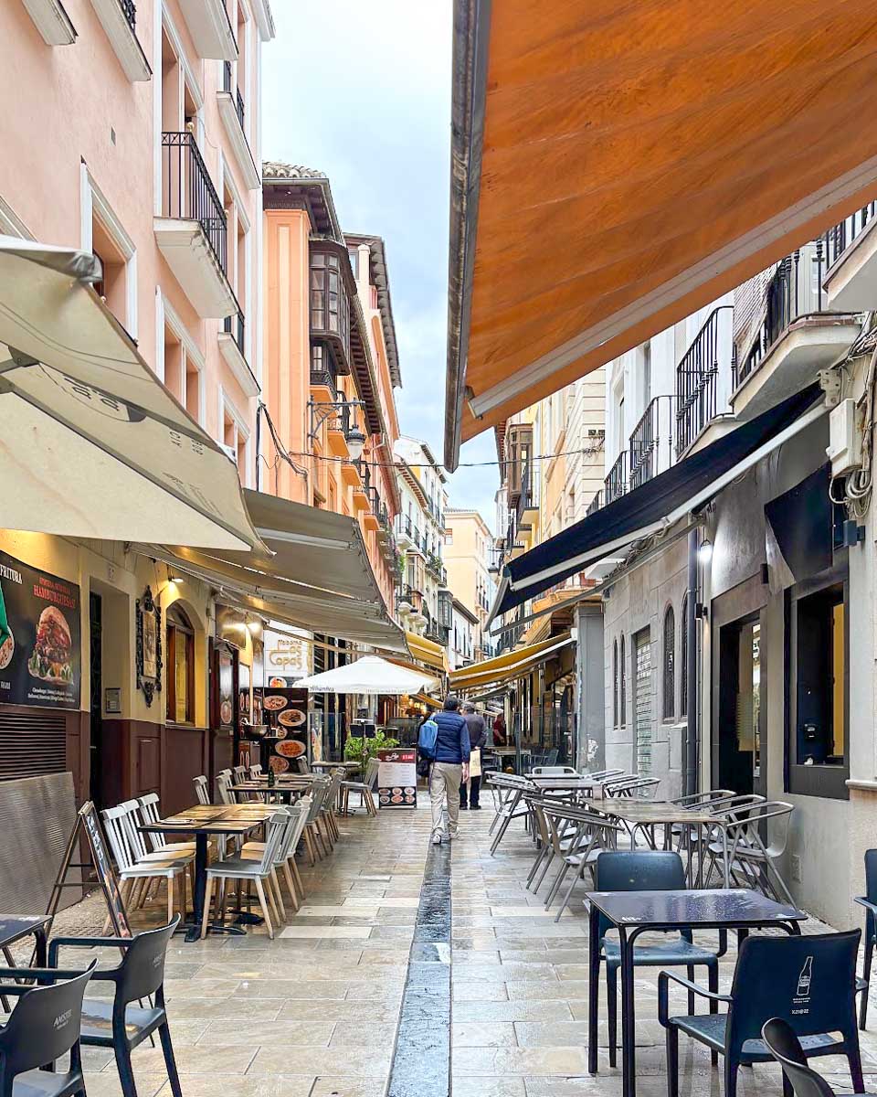Tapas Alley street in Granada, Spain