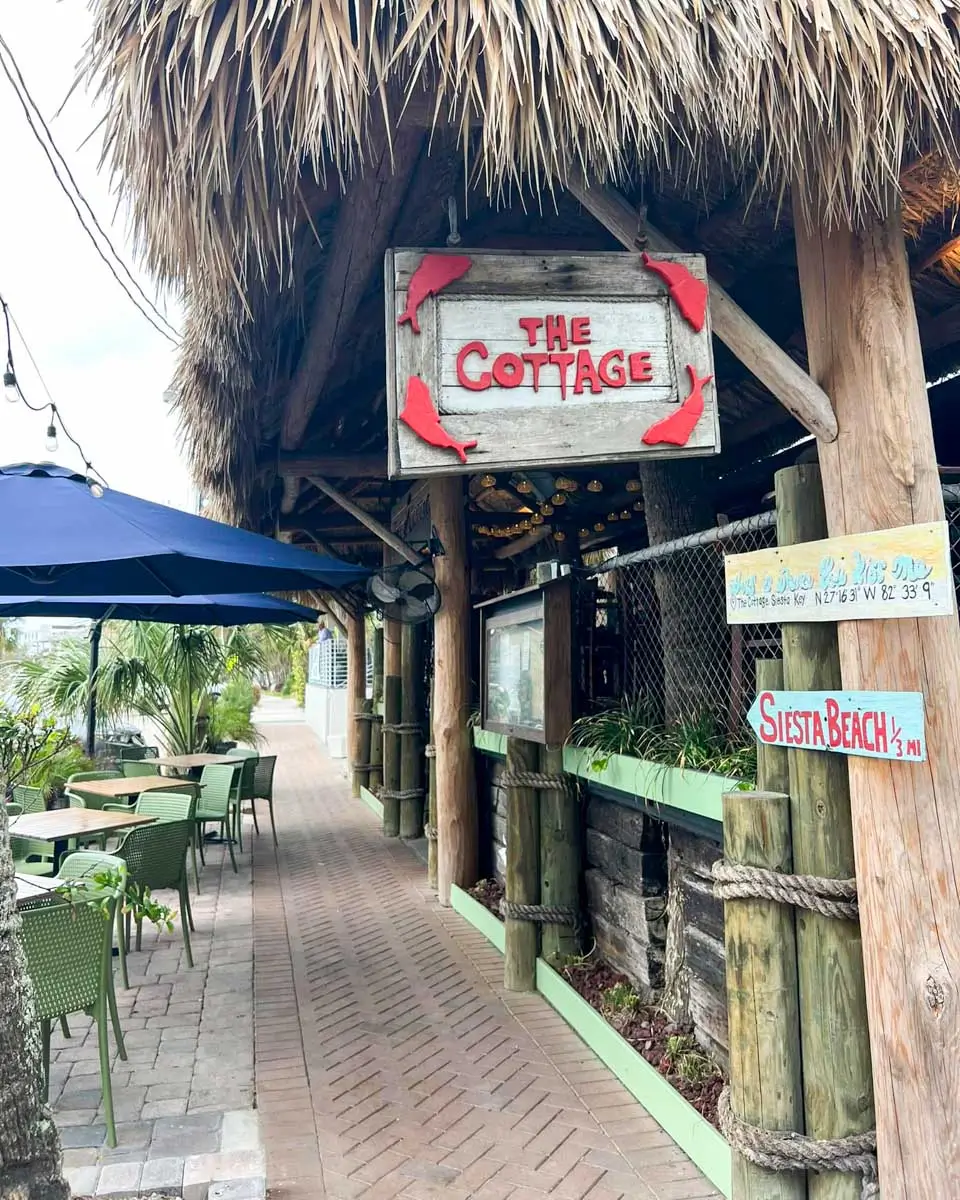 The Cottage restaurant in Sarasota, Florida