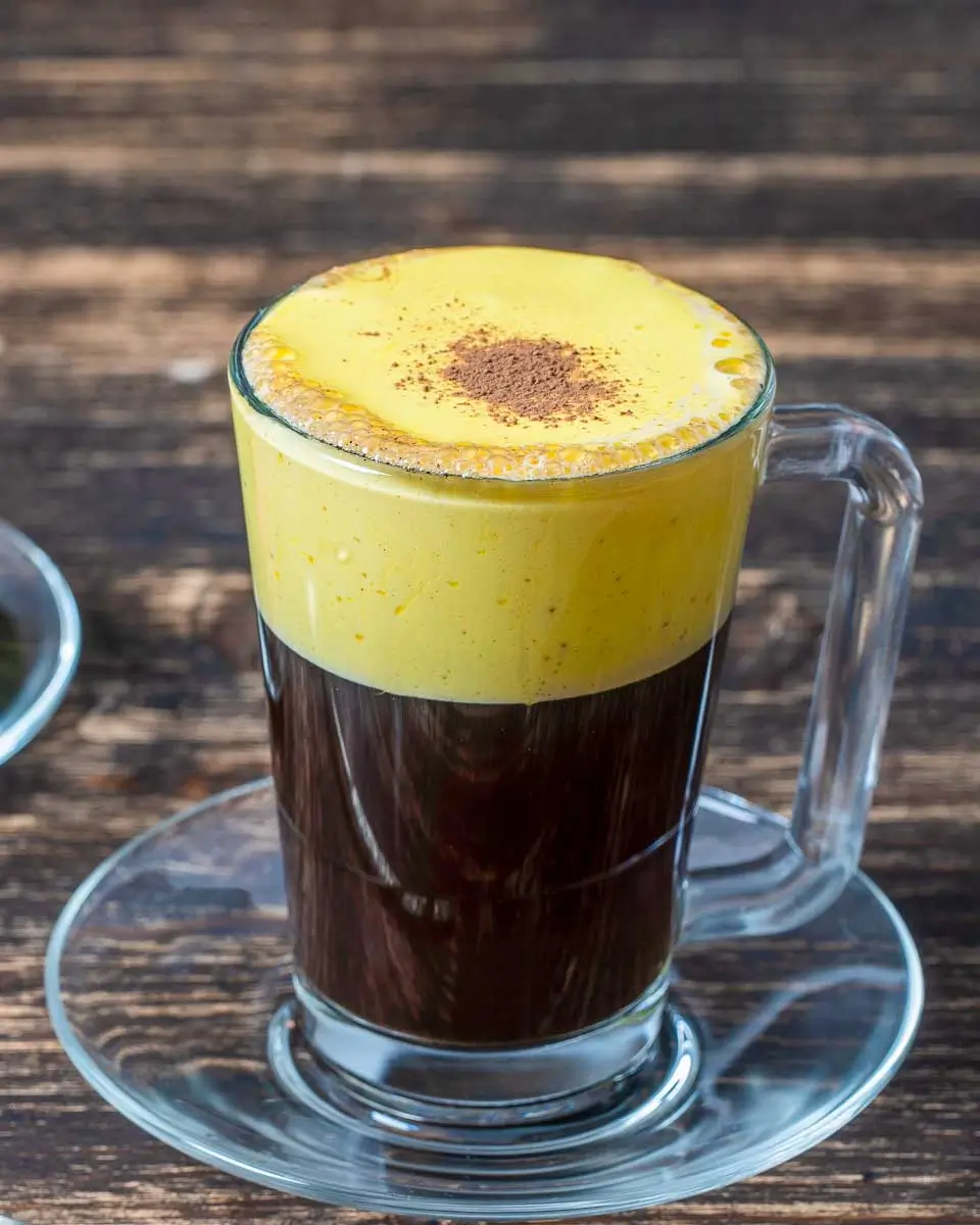 Traditional vietnamese egg coffee in Da Nang, Vietnam