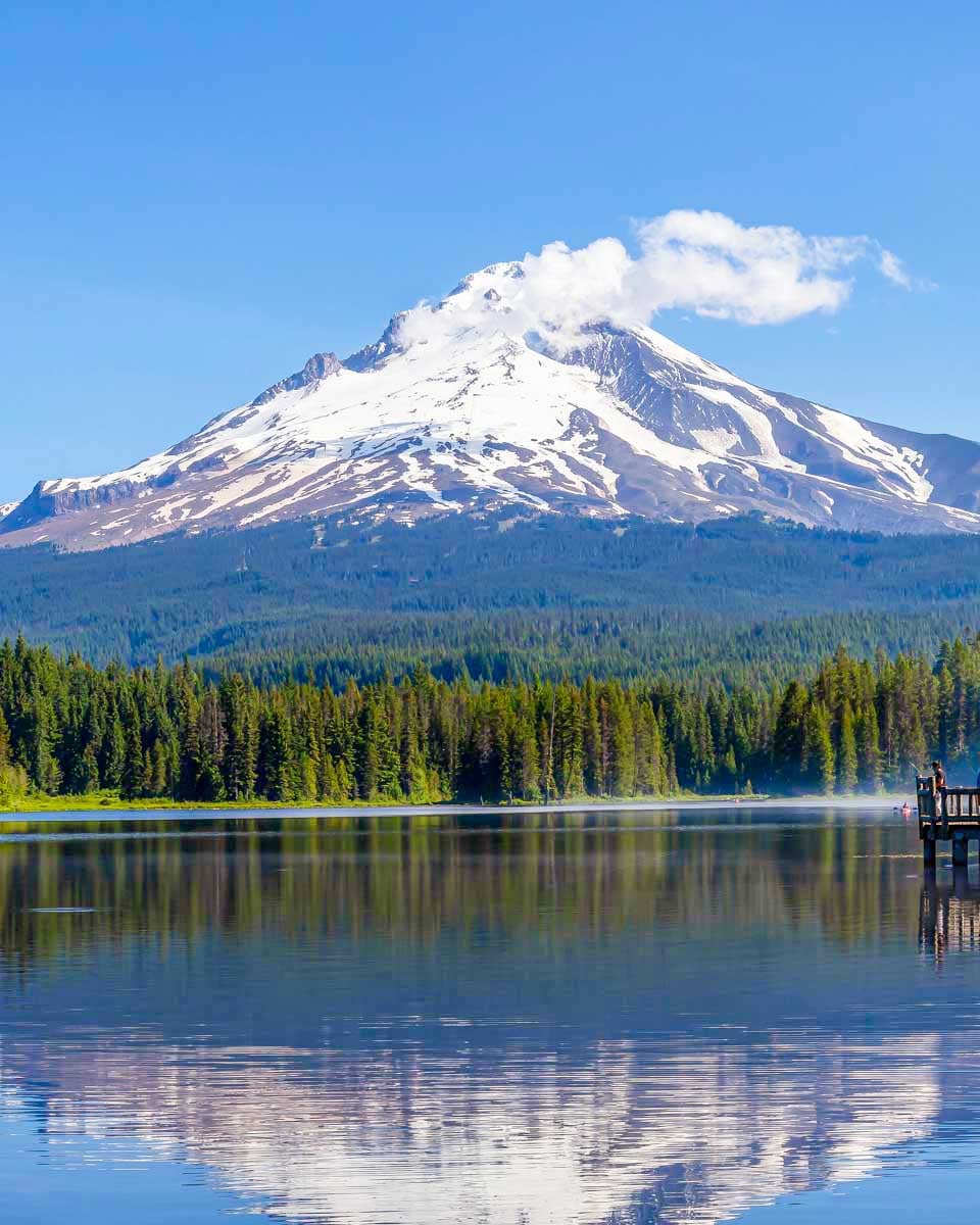 Trillium Lake & Mount Hood seen on a tour from Portland Oregon