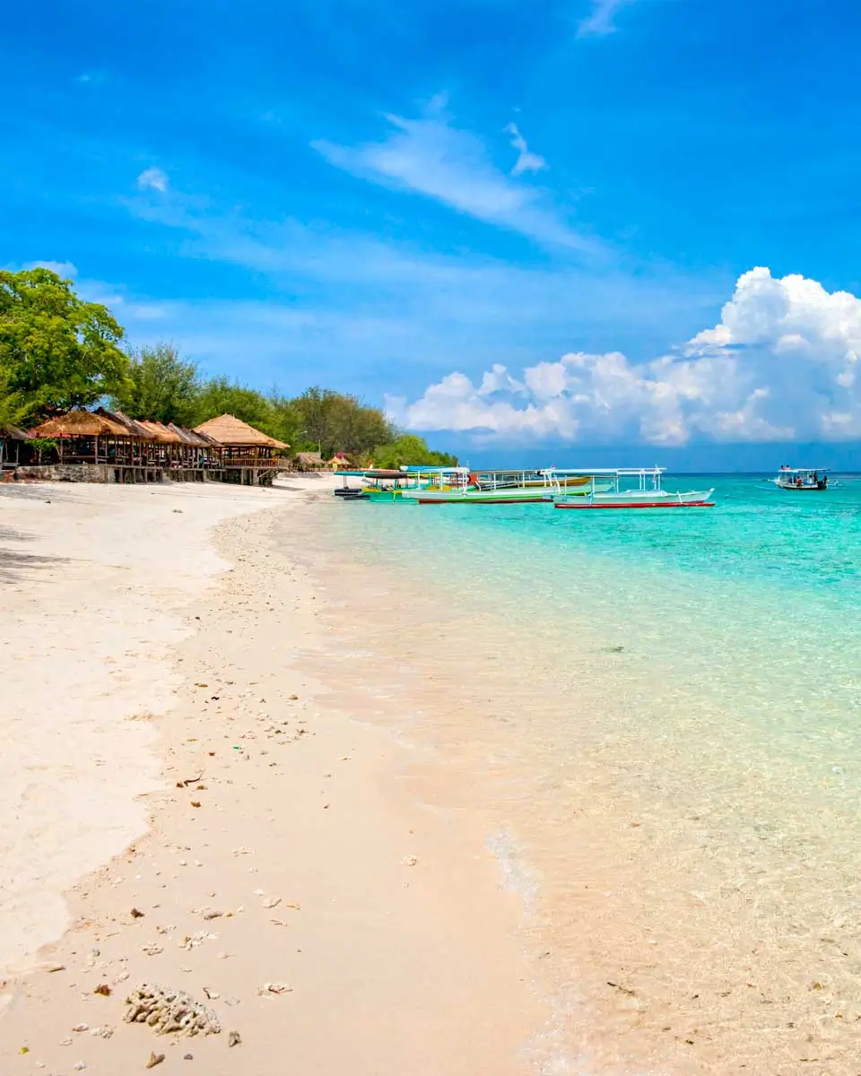 Tropical beach on Gili Meno, Gili Islands, Indonesia