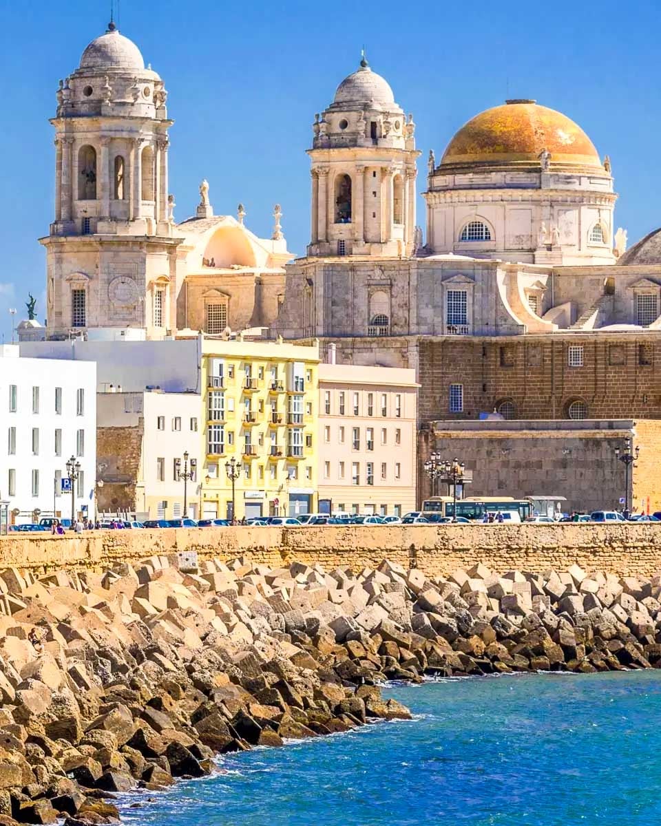 View of Cadiz Cathedral in Spain