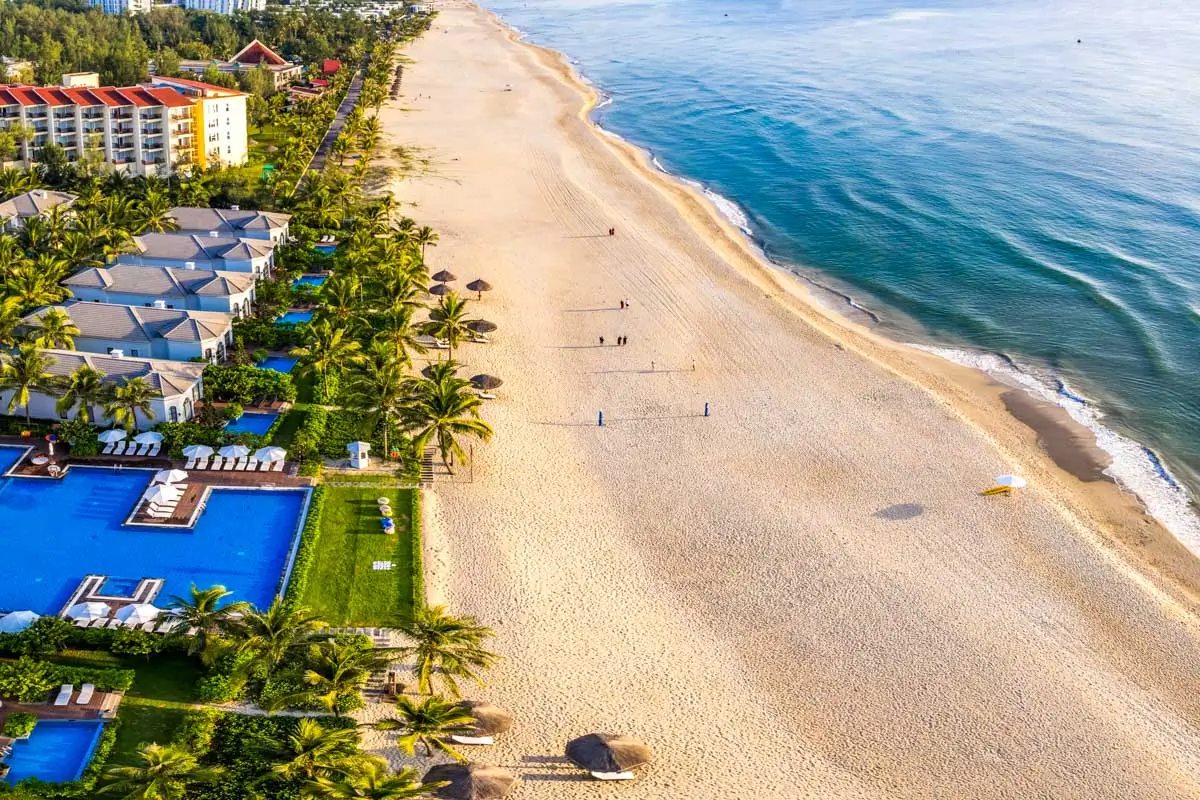 View of Non Nuoc Beach in Da Nang, Vietnam