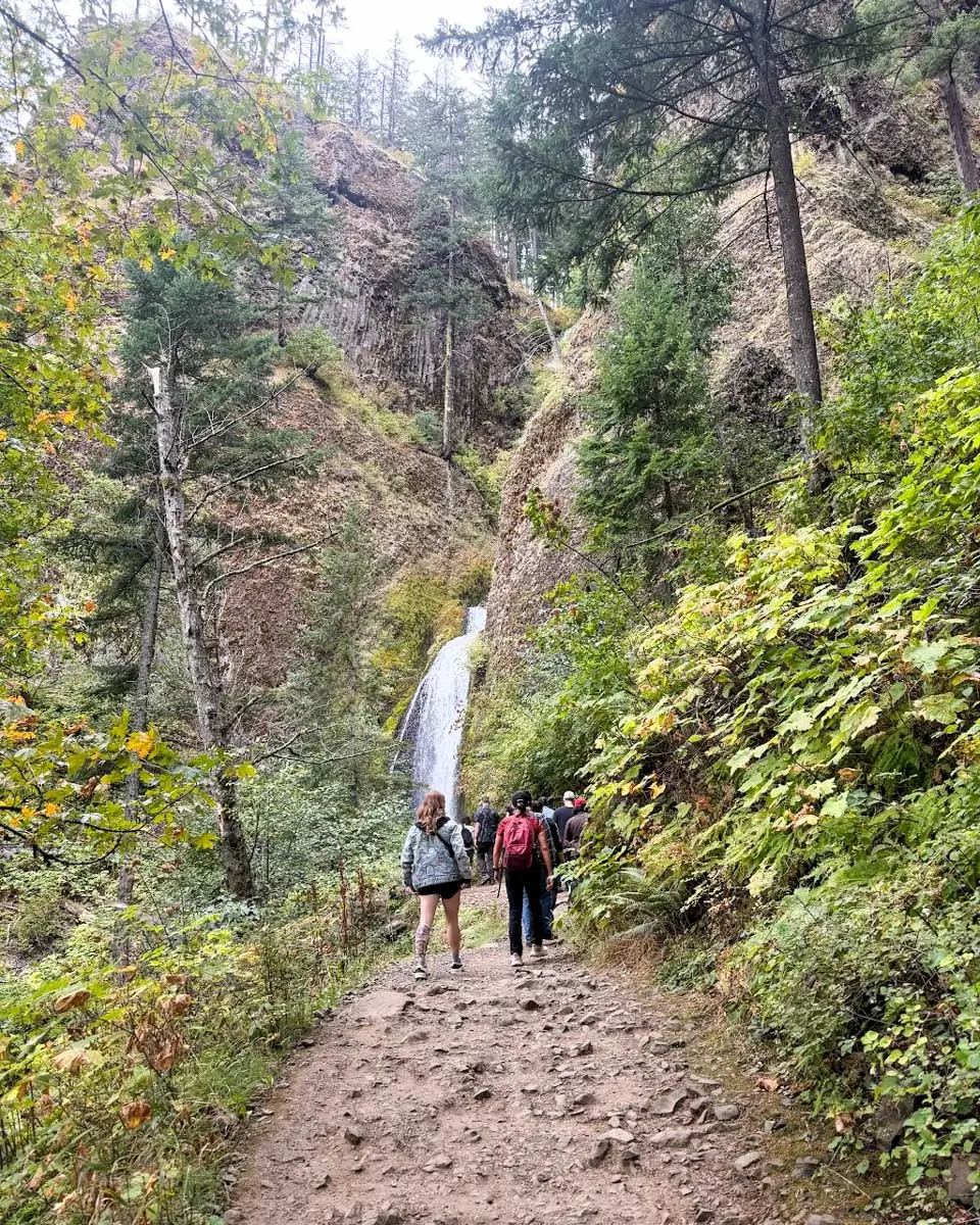 Walking towards Wahkeena Falls, Portland, Oregon