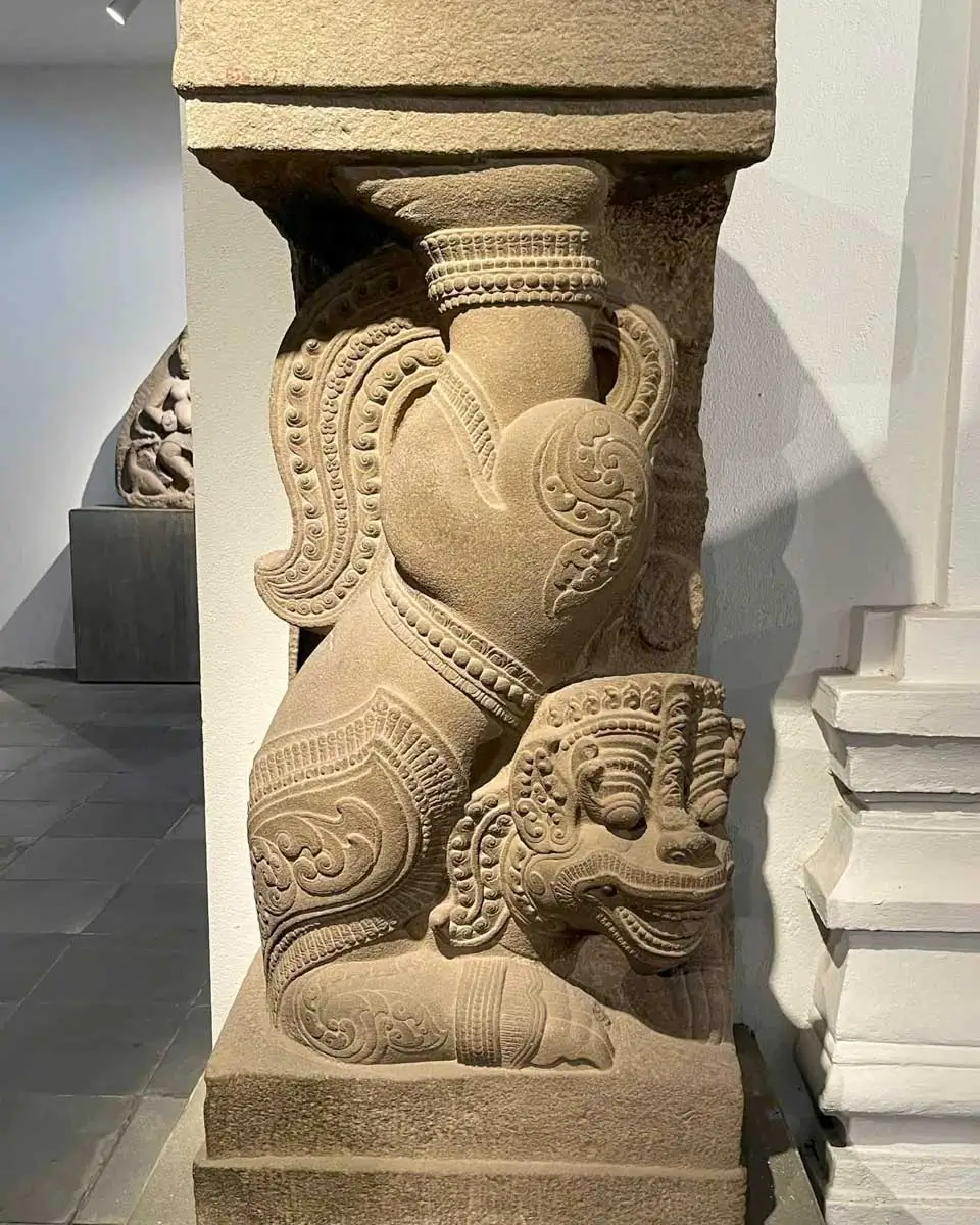 a sculpture at Da Nang Museum of Cham Sculpture, Vietnam