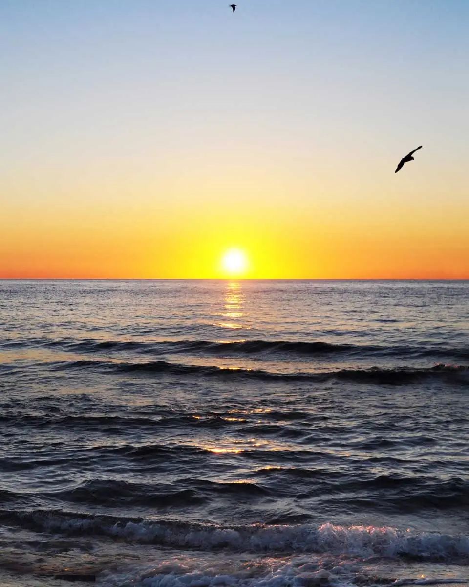 sunset at beach, Cadiz, Spain